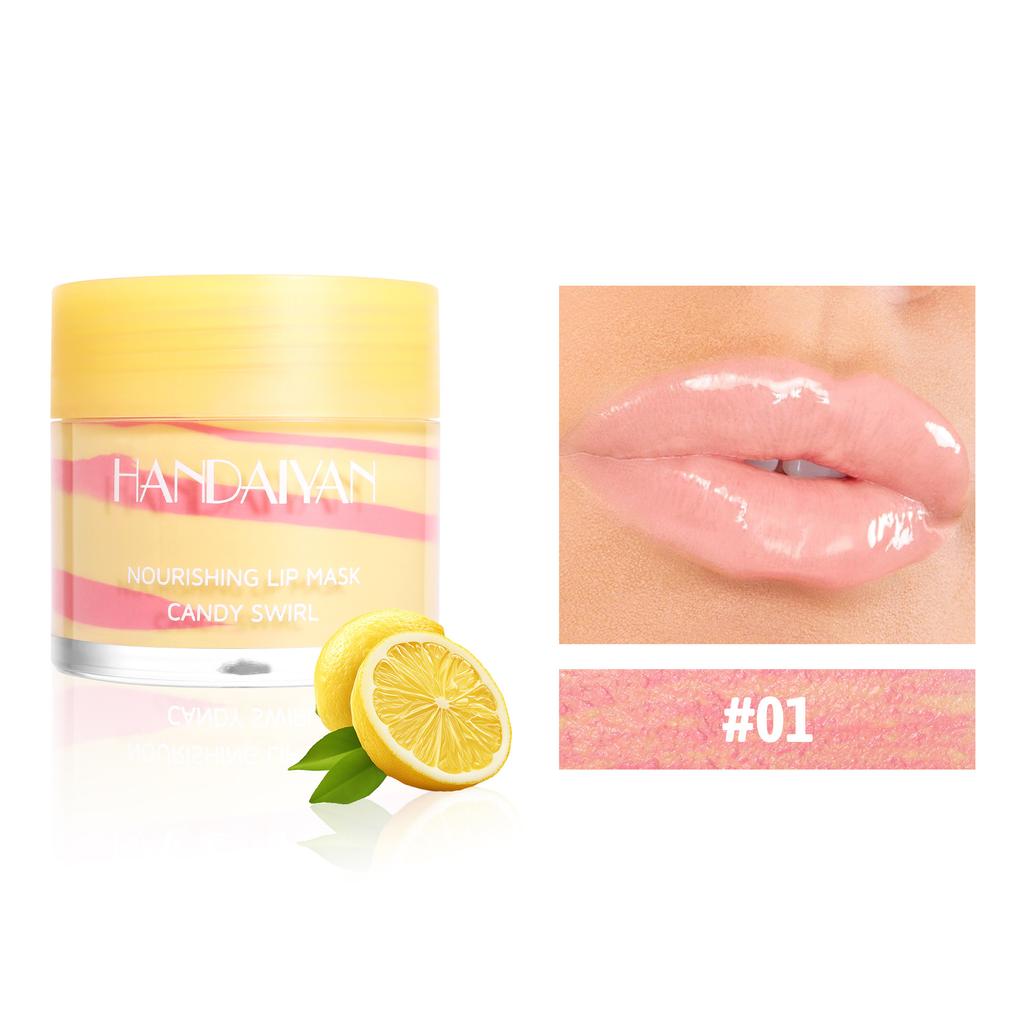 Candy Nourishing Lip Mask, 6-Color Fruit Moisturizing Lip Sleeping Mask, Hydrating Lip Balm for Dry Chapped Lips, Lip Care