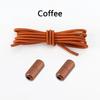 1 Pair No Tie Shoelaces Round Metal Capsules Lock Elastic Shoe Laces For Sneakers Rubber Band Lazy Shoes Lace Accessories