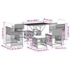 VidaXL Garden Dining Set and Cushions 7 Pcs Beige Poly Rattan, Outdoor Dining Set, Dining Furniture of 369012