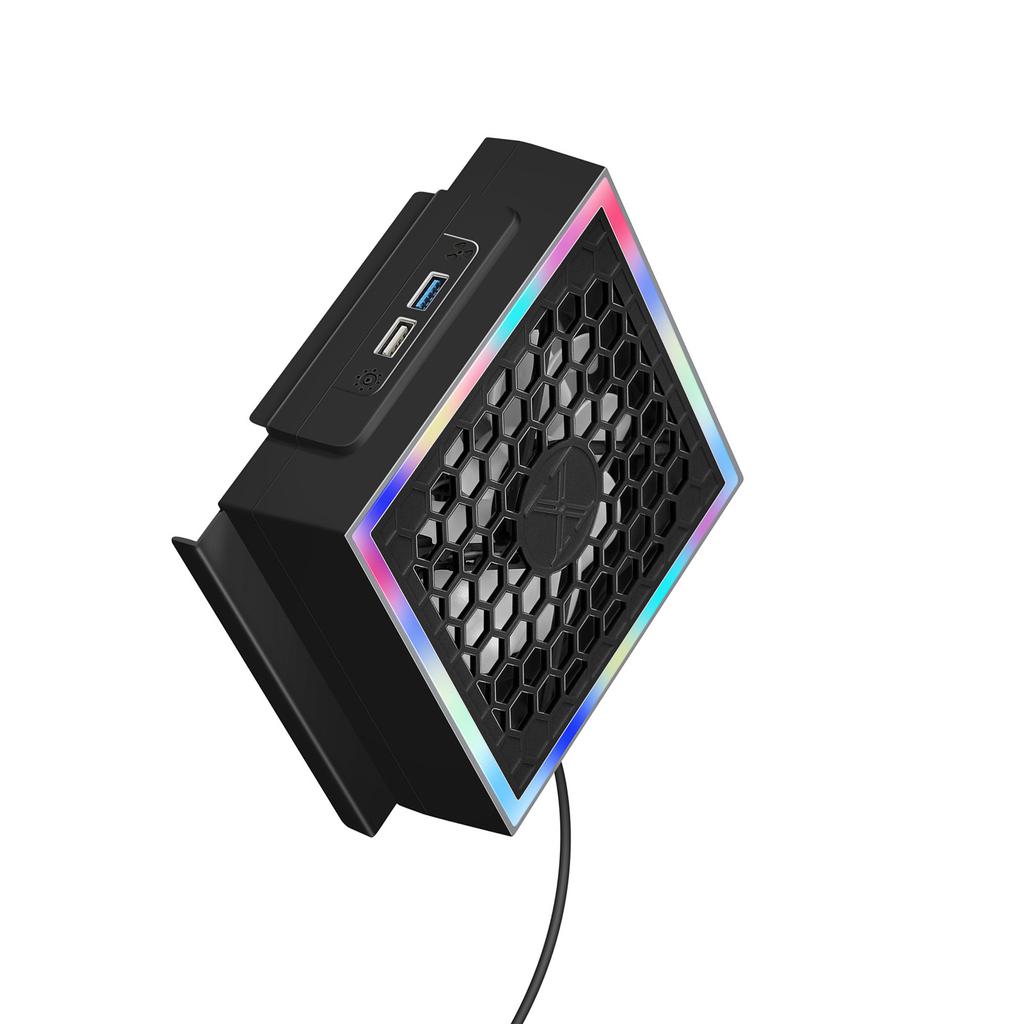 Cooling System Game Console Cooling Fan with 2 USB Port Game Accessory for Series Speed Adjustable Cooling Fan