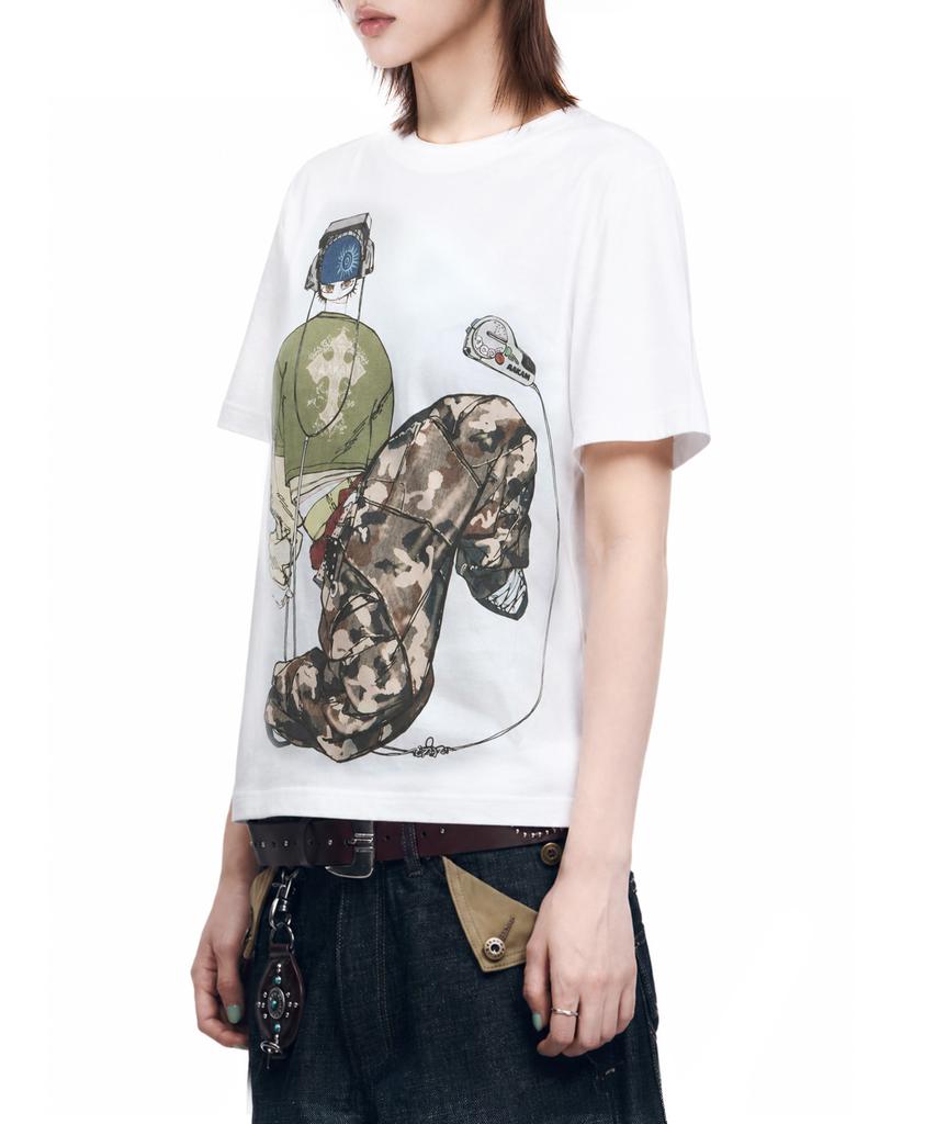 AAKAM Chacha Floorwork Half Top (White)