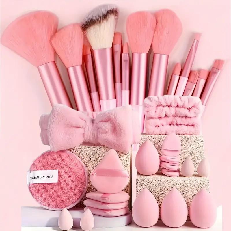 10PCS Makeup Brushes Set Eyeshadow Brush Angled Eyeliner Brush Fan Lash Brush Loose Powder Brush Makeup Tools