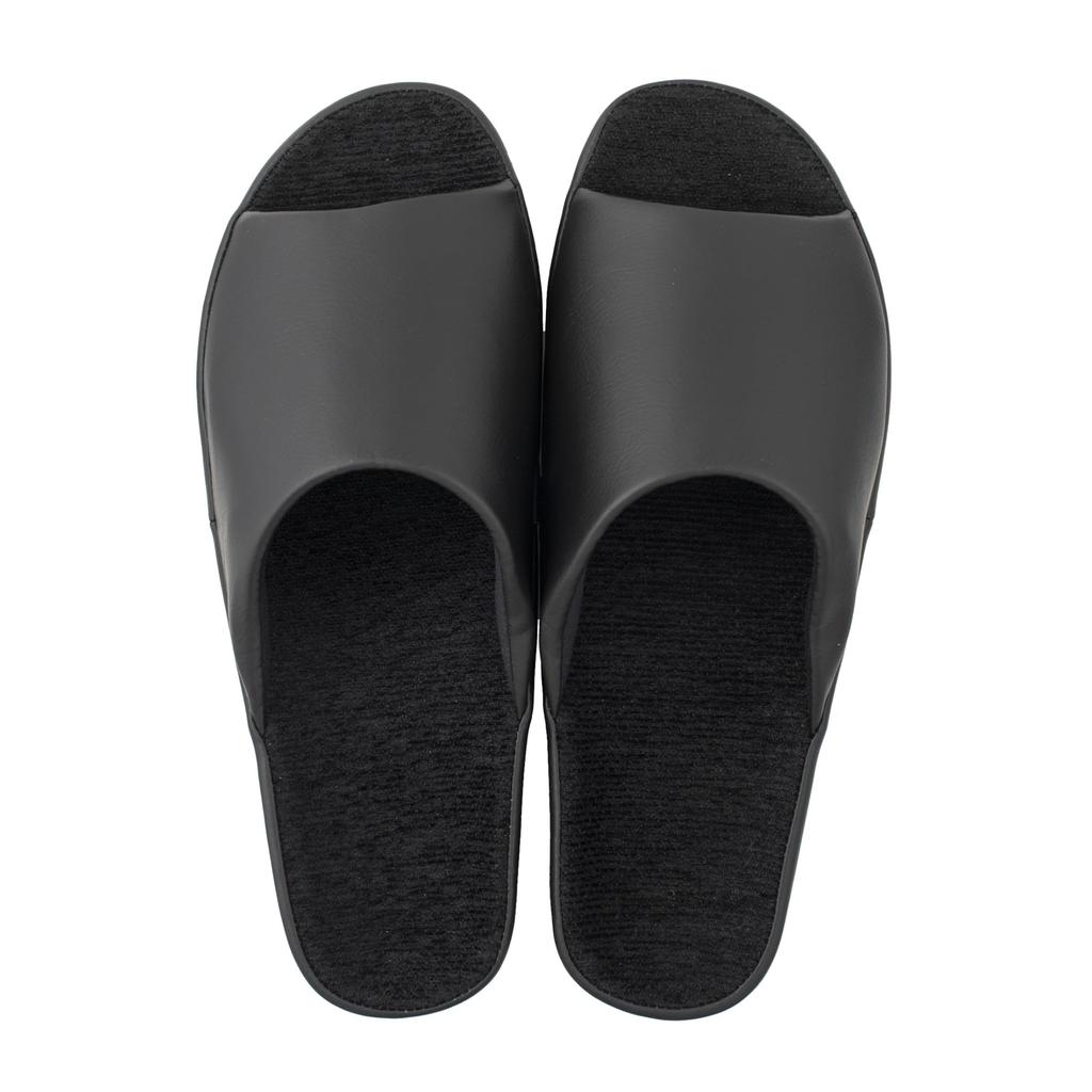 Okamura Foot Comfort Made in Snug Comfortable Slippers, Color, 30cm, Black, HECE6907BK, Japan, Fit,