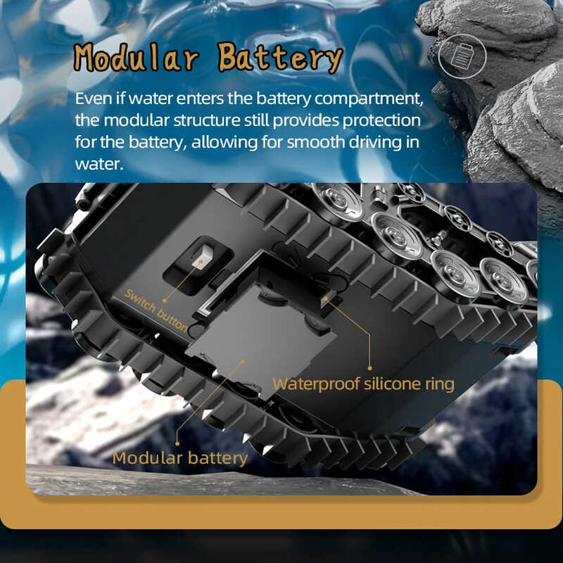 New Amphibious All-terrain Tracked Remote Control Car Gesture Sensing Full Proportional Throttle Children's Toy Boy Gift Electric Stunt Car