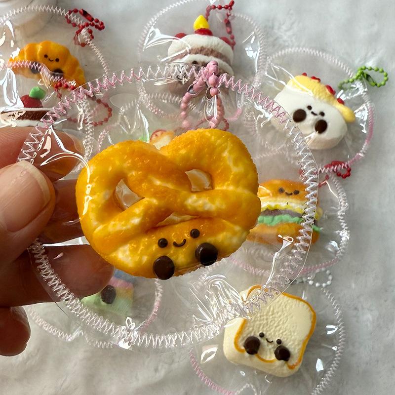Cute Simulation Toast Bread Squeeze Toy Cartoon Silicone Stress Relief Toy Fun Mini Decompression Slow Rebound Toys Gifts