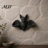 Spooky Wall Hanging Gothic Bat Candle Holder, 3D Printed Double Sconce Candlestick with Decorative for Room 2 Electronic Candles, Dark Style Halloween
