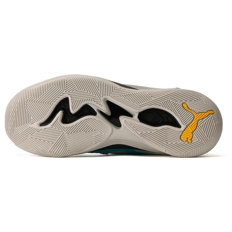 PUMA Unisex Gray Black Blue TRC Blaze Low Top Basketball Shoes 376582-09