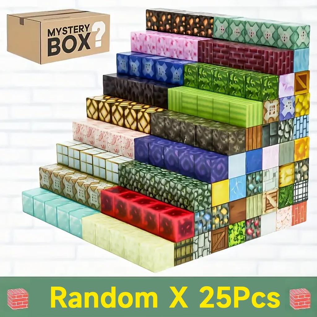 Magnetic Building Blocks Mine World Magnet Cube Set for Boy Girl Kid Age 3+ DIY Model Children Stem Montessori Sensory Toys Gift