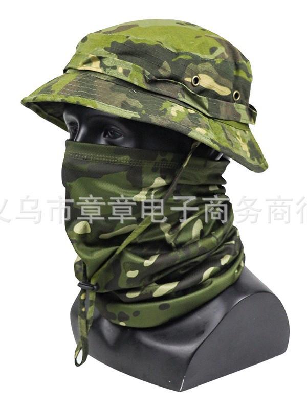 Summer Camouflage Penny Hat Set, Multifunctional Magic Scarf, Fishing Hat, Fisherman's Hat, Sun Protection Breathable Hat