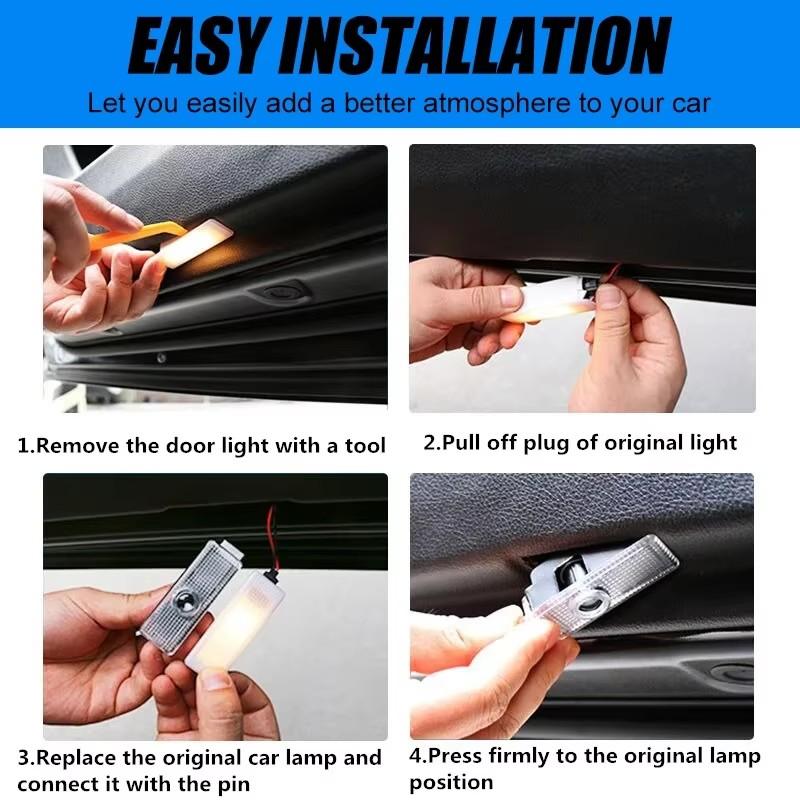 Led Lamp Car Door Projector Car Welcome Light For BMW Mini Cooper Works R55 R56 R50 R60 R53 R61 F54 F55 F56 F60 Auto Accessories g1