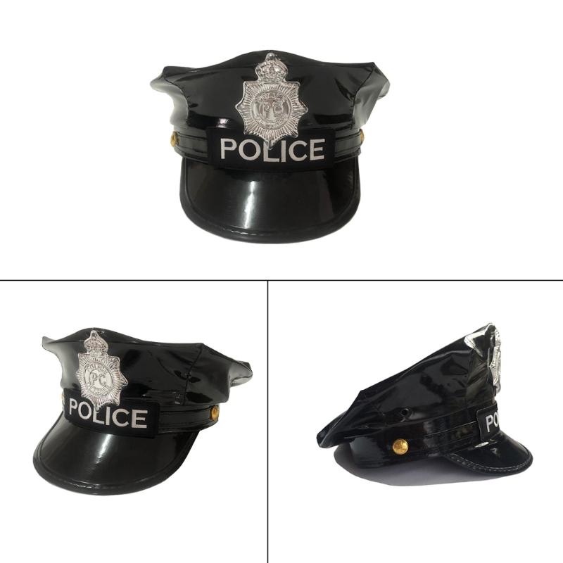 Stylish Cosplay Hat Performances Military Hat Police with Badge Sailor Hat Octagonal Hat for Carnival Halloween Party