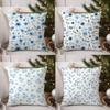 Fashion Small Florals Pillow Case Home Dorm Chair Back Short Plush Double-Sided Printing Office Nap Time Cushion Cover