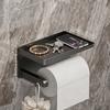No Drill Self Adhesive 2 Tier Toilet Paper Holder with Hooks Rustproof Bathroom Storage Rack for Home and Mall Restrooms