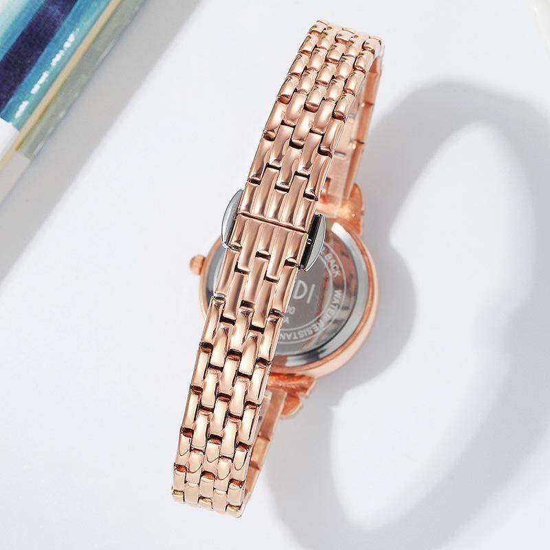 Ladies Light Luxury Medium Antique Creative Flower Diamond Gypsy Star Fashion Waterproof Steel Belt Quartz Watch