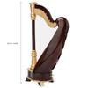 25cm Miniature Wooden Harp Model Musical Instrument Model Musical Gifts Home Decor Ornaments
