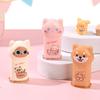 1/4pcs Cozy Cat Pencil Sharpener Mini Transparent Cartoon Kitties Manual Sharpeners Stationery School Kids Gift Reward