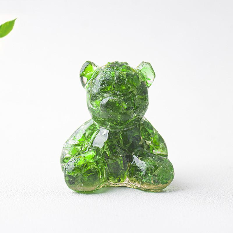 Crystal Resin Art Miniature Bear Desk Decor For Office And Home Gift Ideas