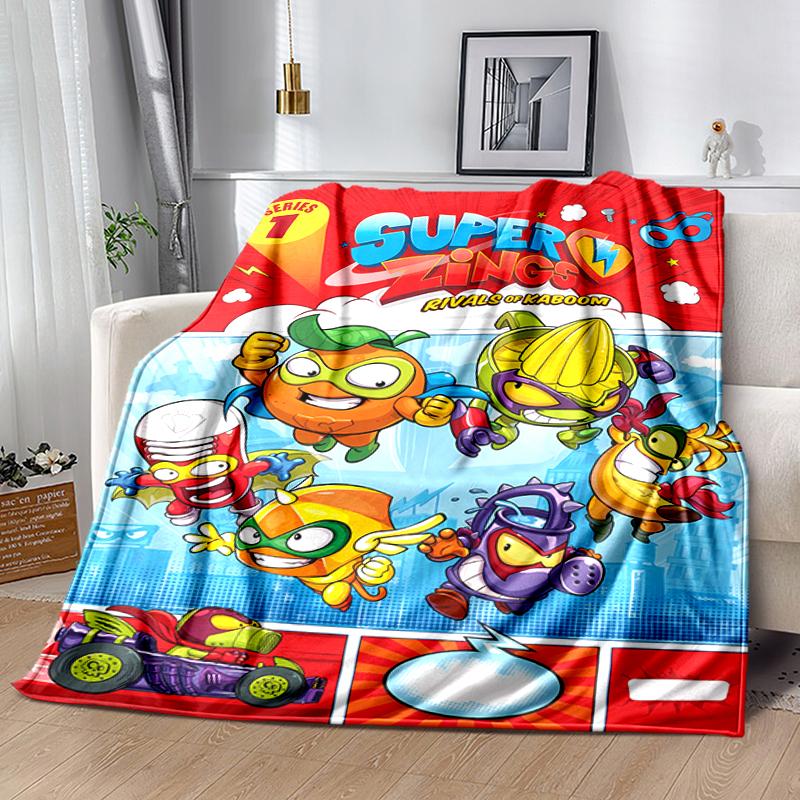 1pc Blanket Superthings1 Print Design, Lightweight Blanket for Sofa, Bed- Soft &Warm, Gift for All Seasons Like Christmas, Halloween