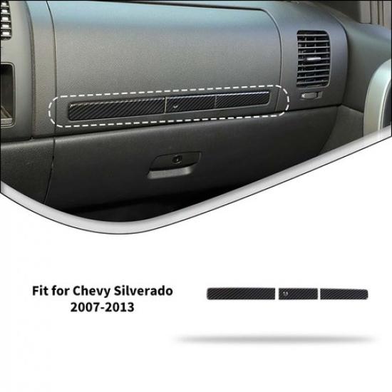 Interior Center Console Cover Trims For Silverado Suburban Tahoe 2007-13 Carbon