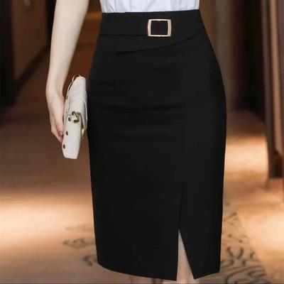 One Step Skirt Women's Summer Thin Style Sexy Thin Style Suit Skirt Baita A-line Skirt Slimming Half Body Skirt