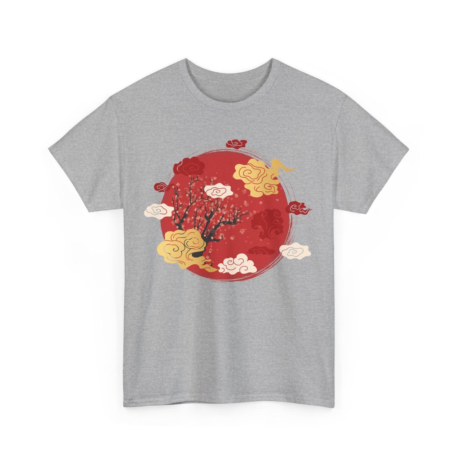 Cherry Blossom Moon T-Shirt, Sakura Trees Japanese Art Lovers Men Shirt XL