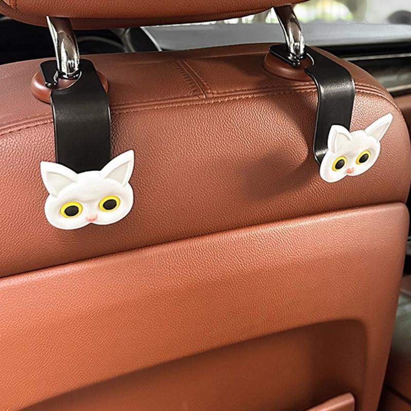 Car Seats Headrest Hook, Auto Seats Hook Hangers Storage Organizers Interior Accessories for Purse Coat Umbrellas