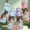 1PC Serious Face Cat Portrait 750ml Color Plastic Sports Water Bottle Leakproof Flip Straw Lid Suitable for Sports Office Home Use