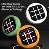 4 in 1 Electronic Tic Tac Toe Game, Portable Handheld Puzzle Game Console, Travel Games for Kids & Adults, Educational and Memory Growth Board Games