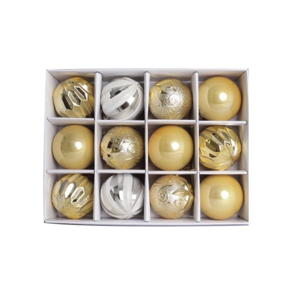 

DIY Christmas Tree Ornaments Painted Christmas Balls Xmas Tree Hangings Pendant Xmas Decorations Gold