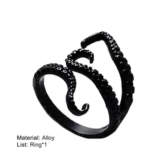 Simple Punk Adjustable Octopus Shape Finger Ring Men Ring Jewelry Accessory