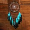 Dream Catchers with Luminous Beads, Handmade Blue Dreamcatcher, Bedroom Decor for Boys Girls Kids Ornament Art Craft Gift
