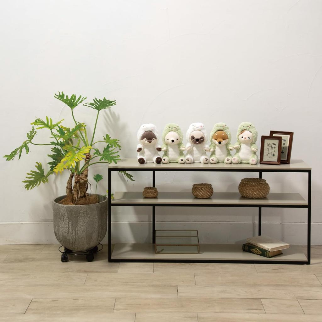 Livheart Hooded Sitting Body Pillow Premium Nemunemu Animals Lucky the Polar Bear S-Size (Total Length 27cm) Snake Zodiac Smartphone Stand 27028-11