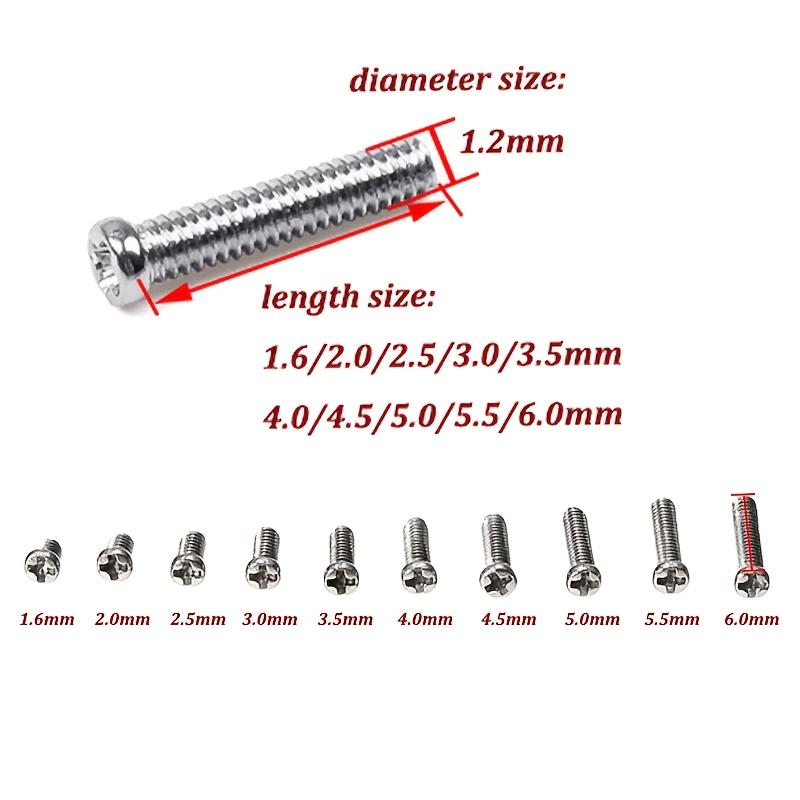 Watch Back Cover Screws 140/100pcs Repair Tool Watch Back Cover Screws Nuts Stainless Steel 1.2mm Cross Screw Assortment Kit 10 Kinds Watch Accessorie