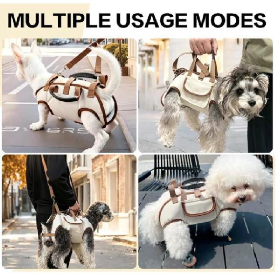 Hands Free Dog Backpack Carrier for Small Dogs, Breathable Pet Carrier with Adjustable Straps,Portable Shoulder Carrier Sling