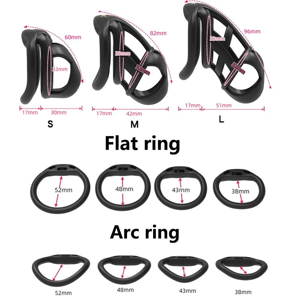 Male Penis Chastity Cage Set Mini Small Long Bird Chastity Cage With 4 Cock Rings Penis Lock Bondage Slave Man Sex Toy