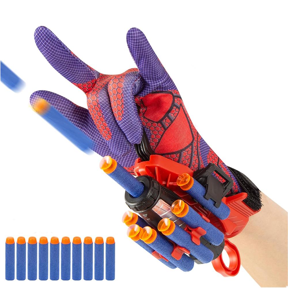 Toy Kids Plast Cosplay Hanske Launcher Sett Hero Launcher Håndledd Leketøy Halloween Morsomme leker Gutt Julegave