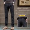 2024 Podzimní a zimní nové pánské plyšové silné ležérní žinylkové kalhoty Slim fit rovná nohavice trendy svrchní kalhoty
