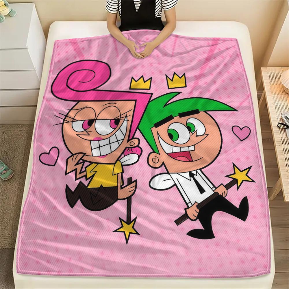 The Fairly OddParents Flannel Blanket, High Quality Comfortable for All Seasons, Home Decor, Warmth and Comfort