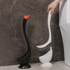 Yousheng Toilet Brush Dense PP Bristles Curved Long Handle Swan Shape Bathroom Brush with Leak-Proof Removable