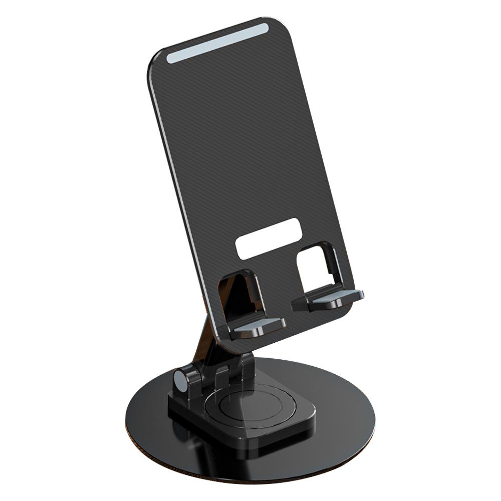 T9 Desktop Phone Stand Folding 360° Rotating Tablet Holder for Live Streaming,Online Teaching