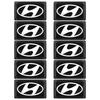 New Carbon Fiber Steering Wheel Car Logo Emblem 3D Stickers For Hyundai Fe Sonata Solaris Azera Creta I30 IX25 IX35