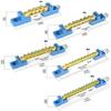 New 6*9 Copper Ground Bar 4/6/8/10/12 Hole High Bridge Type Zero Ground Wiring Connection Din Rail Terminal Distribution Box