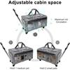 Portable Pet Trolley Case Detachable Universal Wheel Breathable Foldable Large Capacity Puppy Travel Bag Breathable Cat Carrier