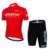 Mens Cycling Jersey Bib Shorts Set Breathable Quick-Dry Performance Wear Road Bike Riding