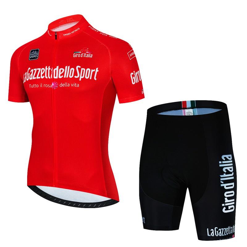 Mens Cycling Jersey Bib Shorts Set Breathable Quick-Dry Performance Wear Road Bike Riding