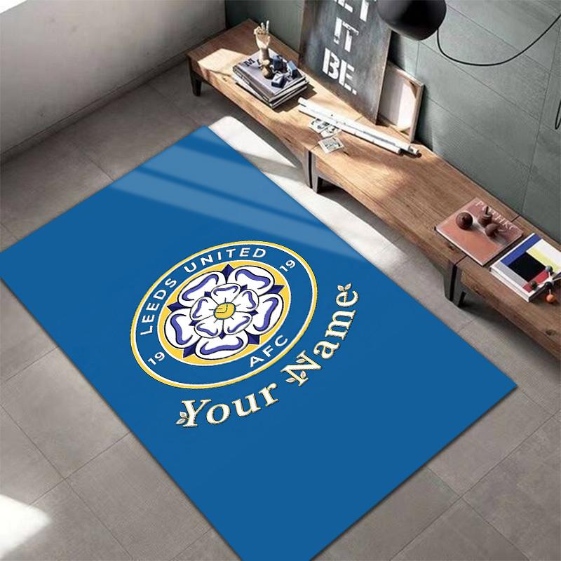 Leeds Football Club Custom Name Carpet Rug For Living Room Bedroom Home Sofa Decoration,Kids play Non-slip Floor Mat