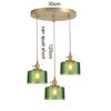 Suspension Light Green Glass Chandelier E27 Restaurant Stripe Pendant Light For Dining Room Kitchen Cafe Bedside Hanging Lamp