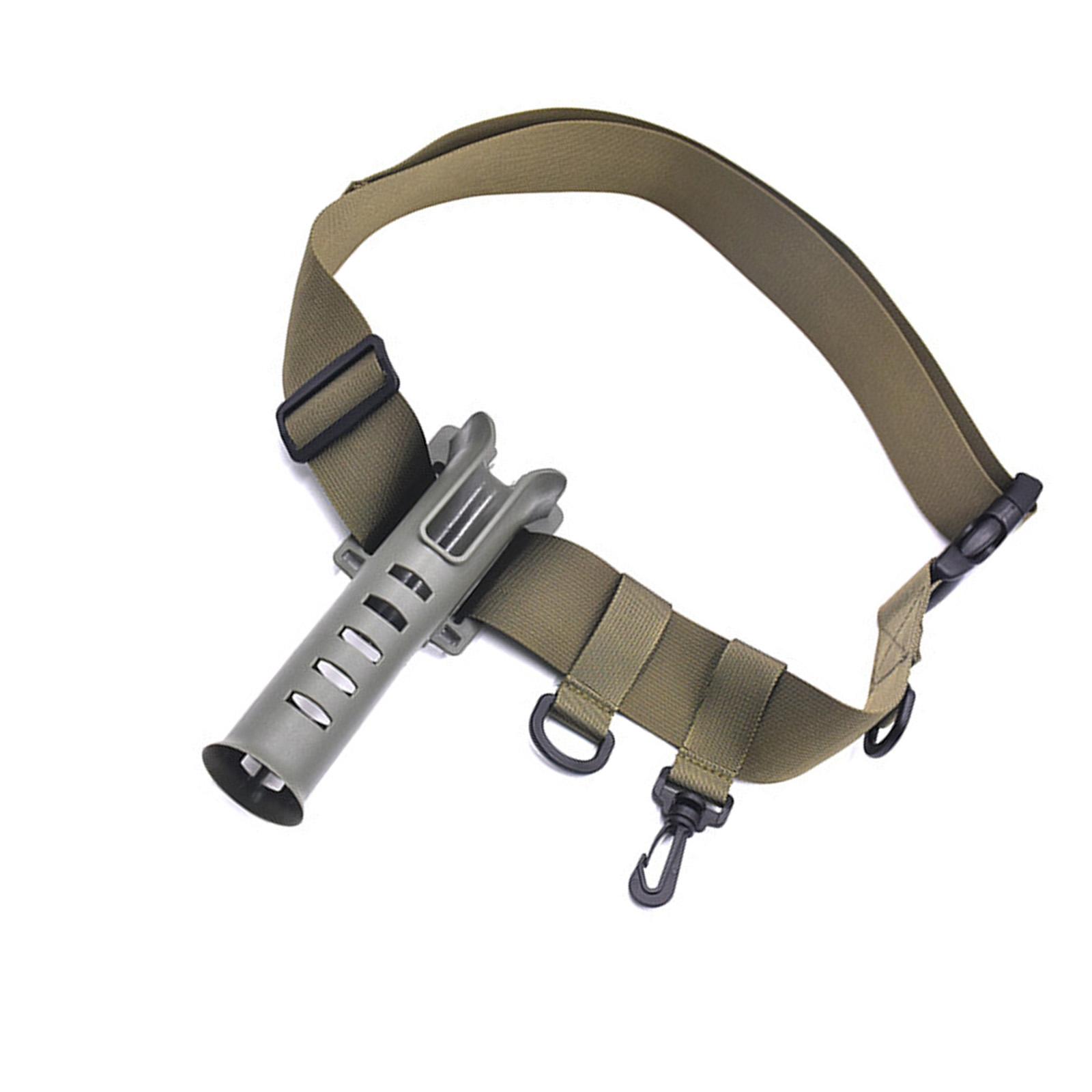 

Nylon Wader with Poles Inserter Adjustable Fishing Rod Holsters for Casting Reel Waist Wading Belt Waist Belt Rod Holder армія зелений колір