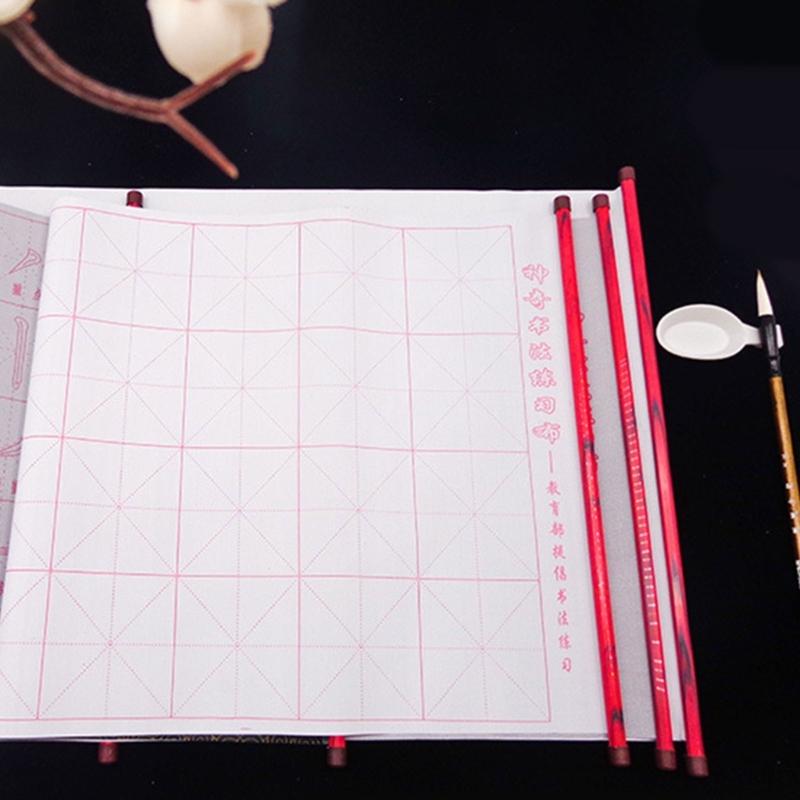 Återanvändbart kinesiskt kalligrafi-vattenpapper Kinesisk kalligrafi-övningsbok Rutigt vattenpapper för kalligrafi