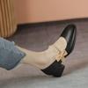 Chunky Heel Women's Mary Jane Shoes - Genuine Leather, Height-Boosting, Soft Low Heel, Perfect for Office Skirts, 3cm